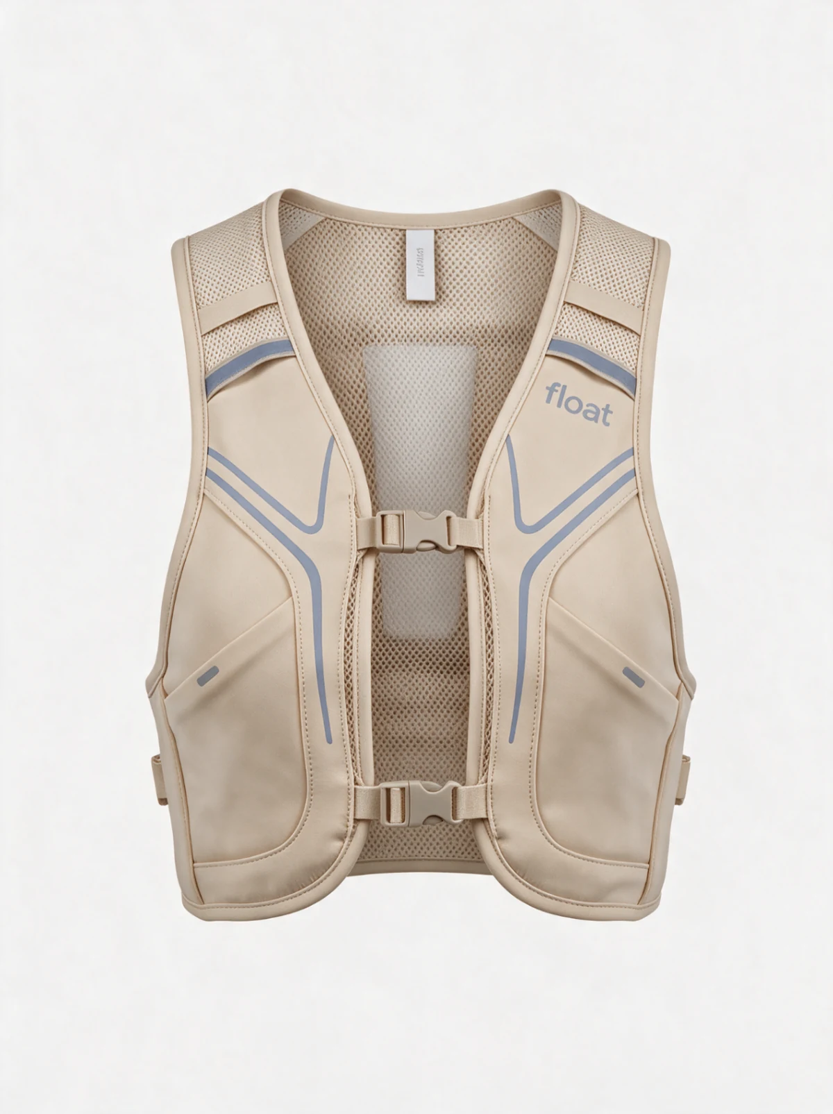 FLOAT Vest 01 in Bone, front flat lay