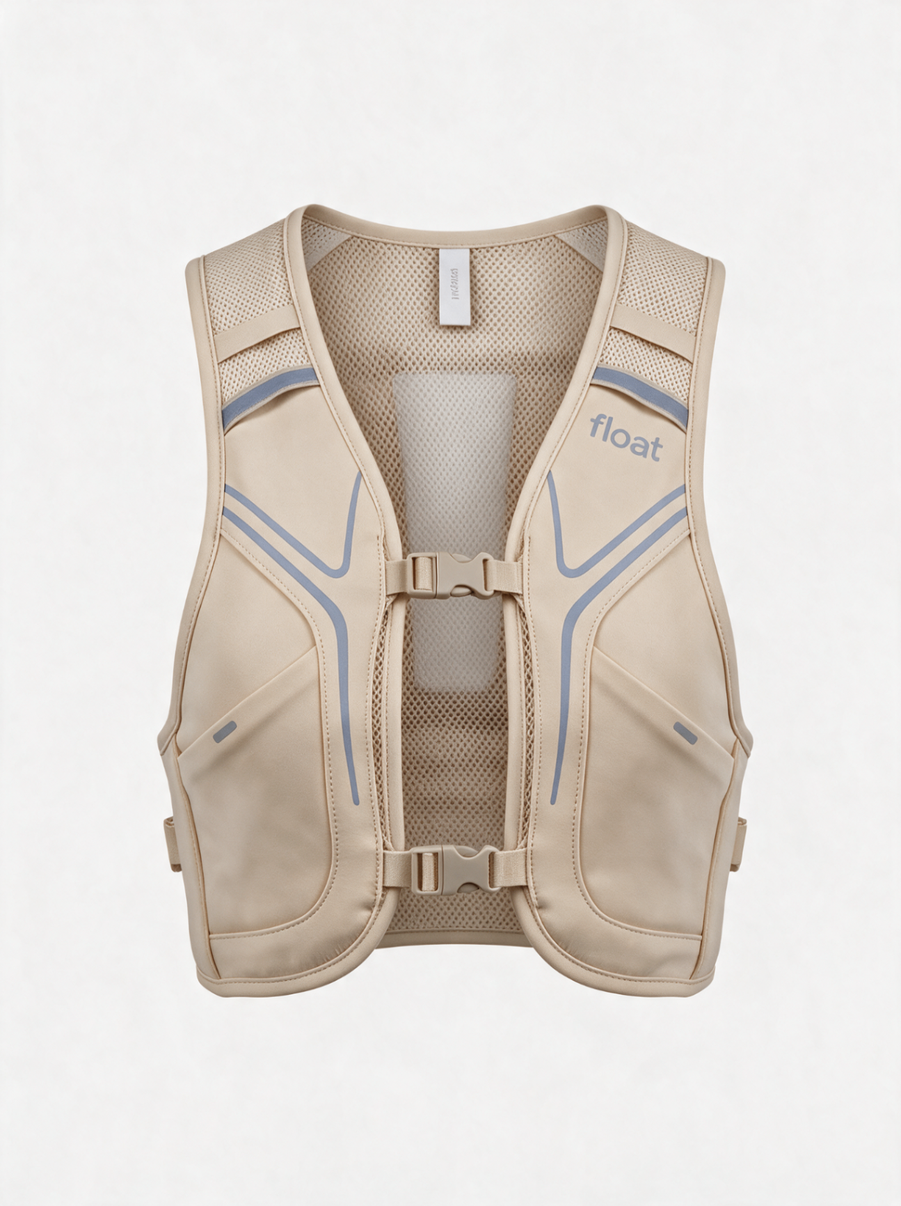 FLOAT Vest 01 in Bone, front flat lay